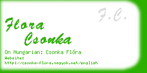 flora csonka business card