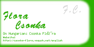 flora csonka business card